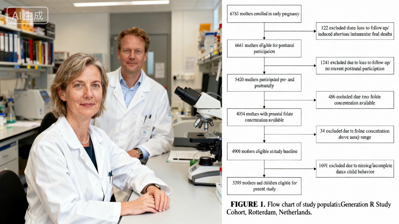 Niedobór kwasu foliowego we wczesnej ciąży → 57% zwiększone ryzyko problemów emocjonalnych u 3-latków (badanie pokolenia R), przy czym aktywny kwas foliowy stanowi odpowiedź na 78,4% wyzwań związanych z suplementacją chińskiej populacji